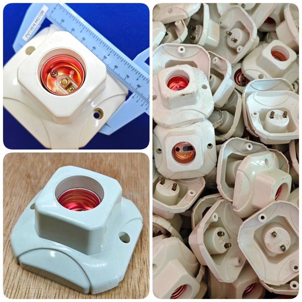 TER MURAH FITTING TEMPEL SEGI 4 fiting plafon e27 lampu led rumah plafon ternit kayu 2a 25v 2 ampere