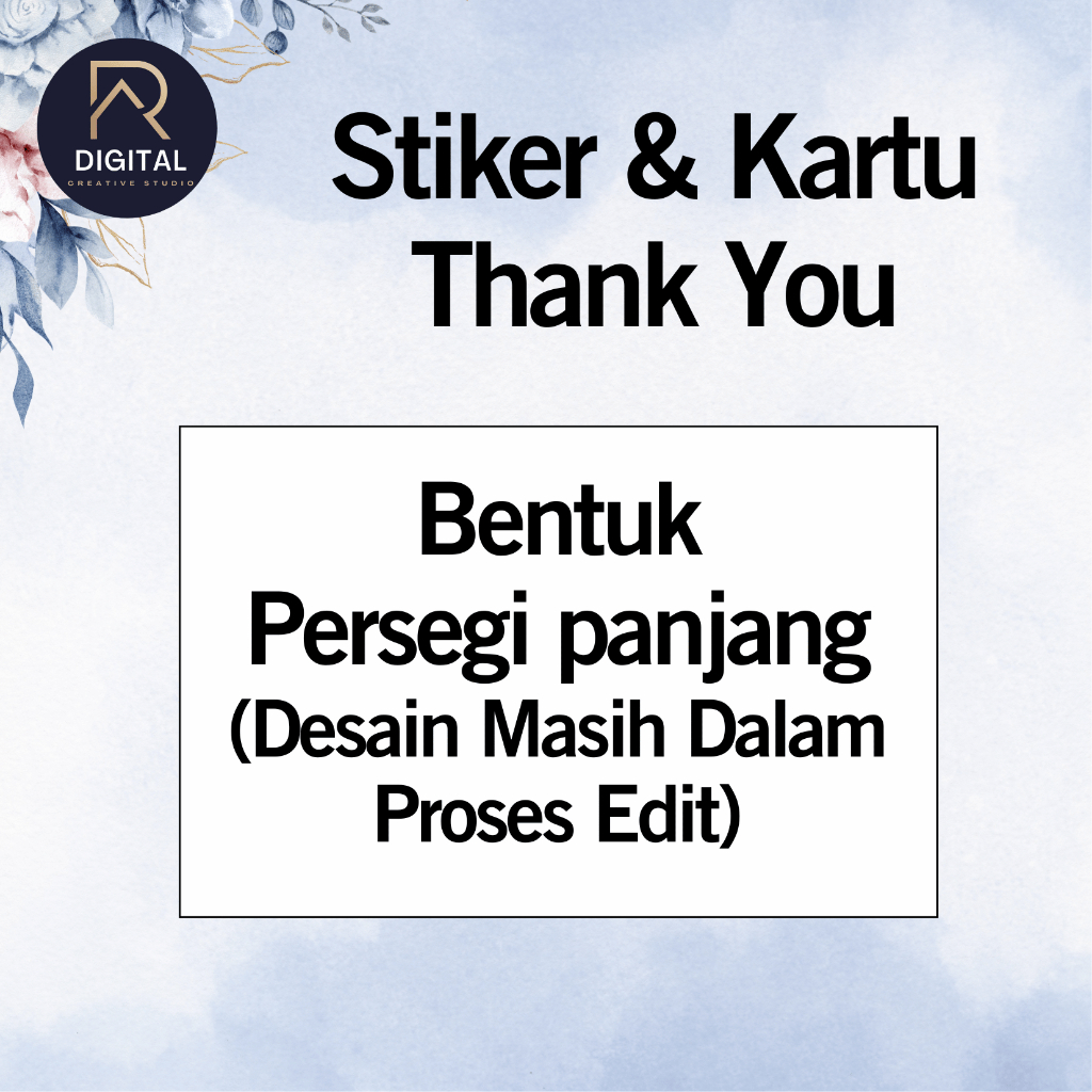 

THANK YOU CARD & STIKER OLSHOP CUSTOM GRATIS DESAIN 1 SISI