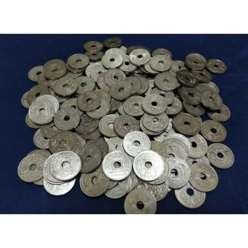 Uang Kuno 5 Cent Nederland Indie (Bolong)