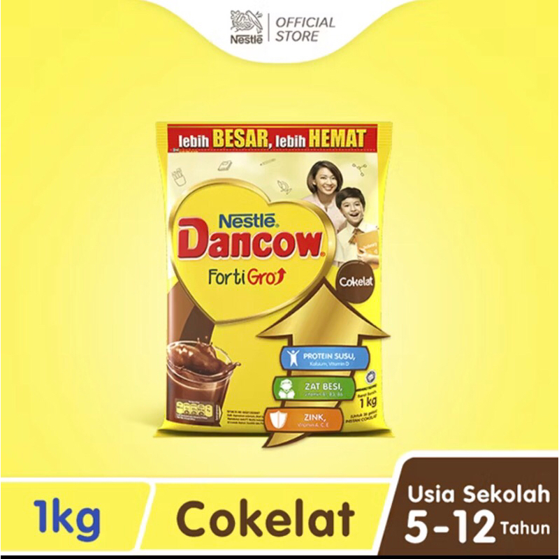 

Dancow Fortigro Susu Bubuk Anak Cokelat Pouch 1 kg