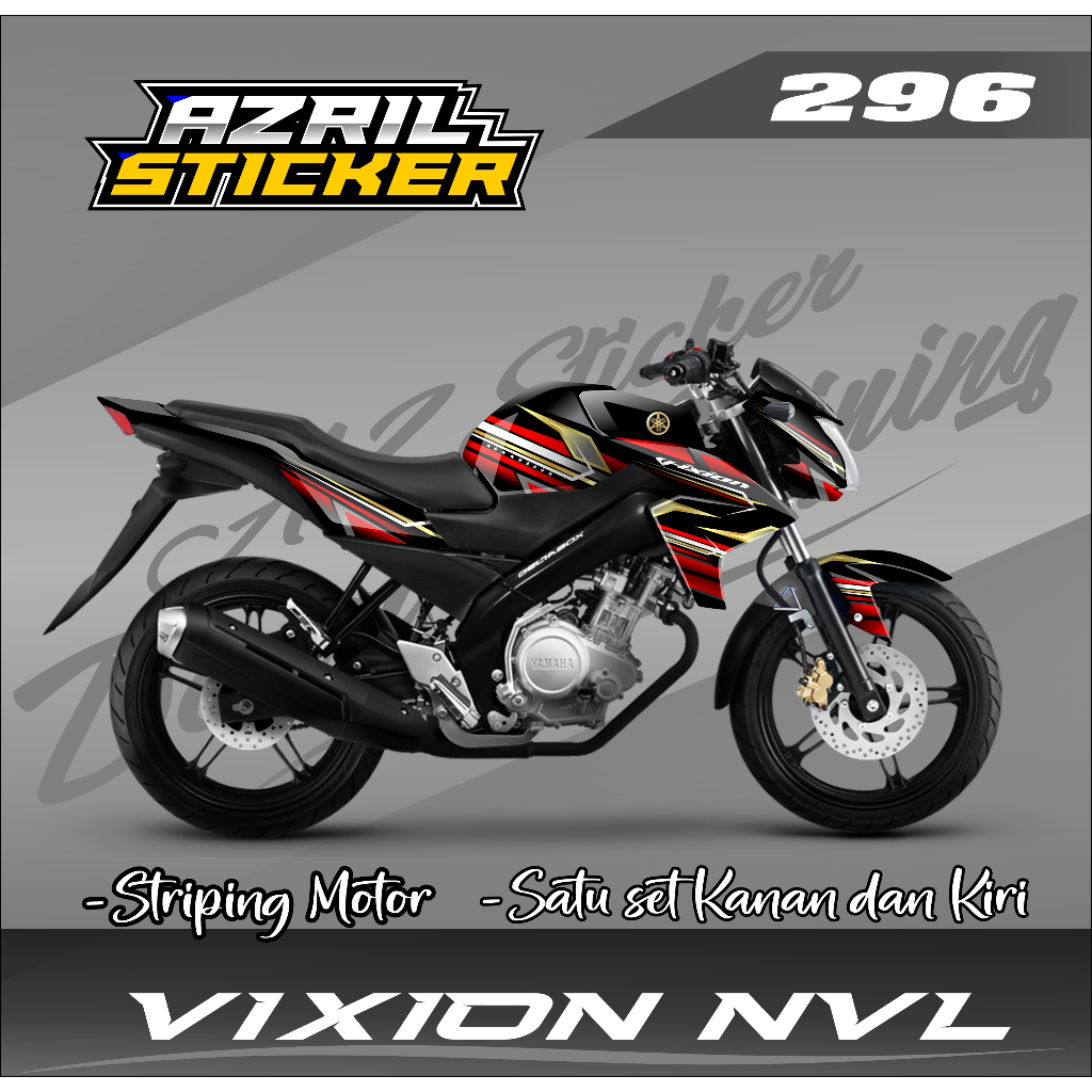 Decal Sticker Vixion NVL 2013 - 2015 Full Body Fullset Decal Stiker Vixion NVL Fullbody  AZ 296