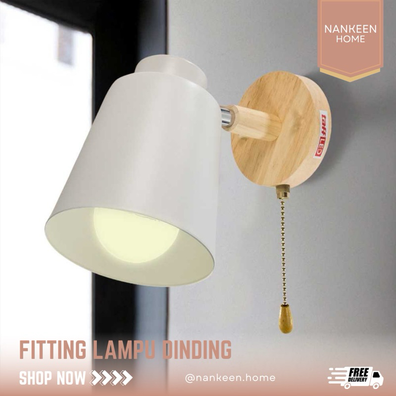 nankeen - Fitting Lampu Hias Dinding Minimalis/Lampu Dinding Nordic Style E27