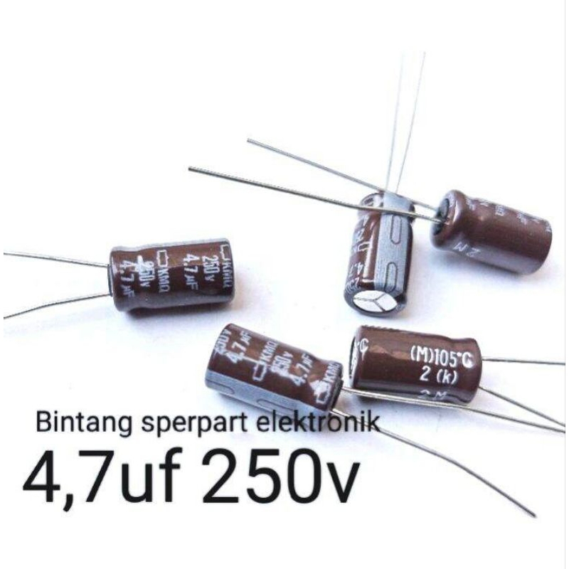 (1 Buah) KAPASITOR ELCO 4.7UF 250V CAPACITOR ELCO 4.7UF 250V KAPASITOR ELCO 250V 4.7UF ELCO 4.7UF 25
