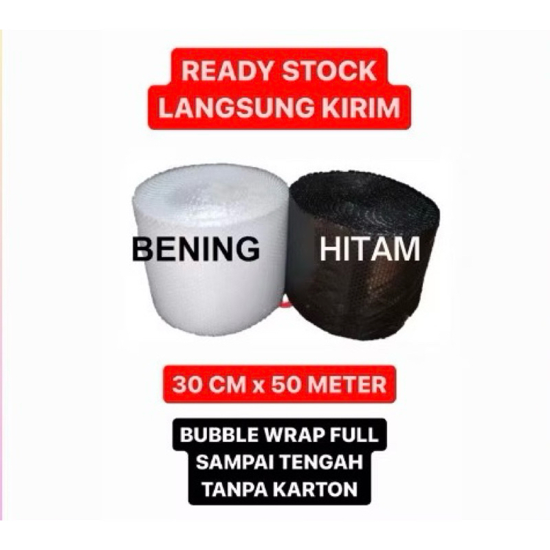 

BUBBLE WRAP ROLL (30 CM x 50 M) TEBAL Premium