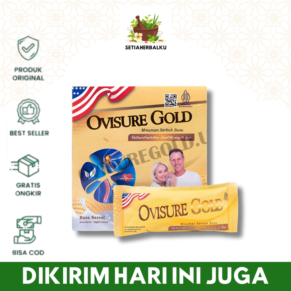 

OVISURE GOLD ASLI ORIGINAL MILK SUSU VITAMIN TULANG DAN SENDI NYERI OTOT KRAM KEBAS