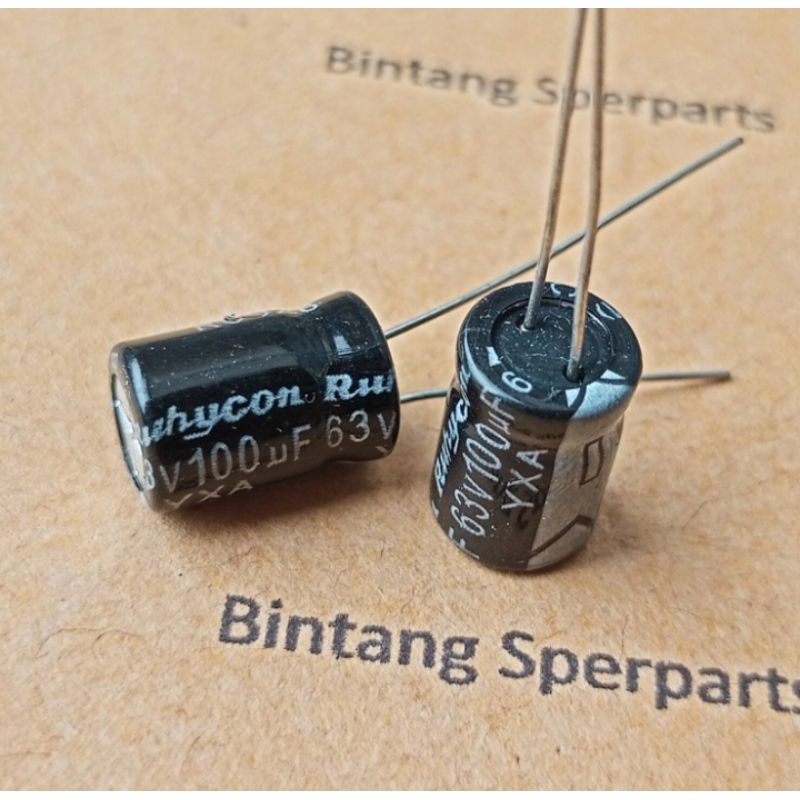 (1 BUAH) KAPASITOR ELCO 100UF 63V ELCO 100UF 63V CAPACITOR ELCO 100UF 63V