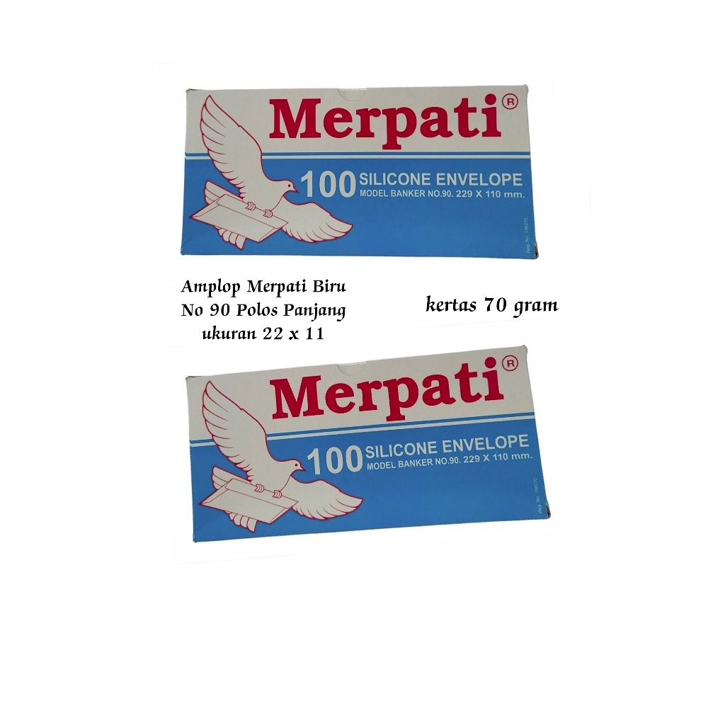 

[1 Kotak] Amplop Putih Merpati 90 panjang dan 110 pendek