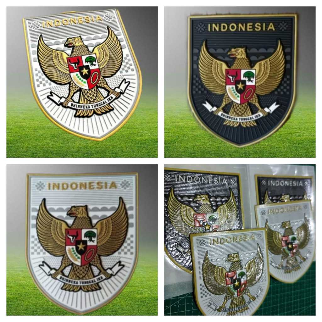 PATCH Logo Timnas Garuda 3D Timbul Karet Rubber Plat Silikon Terbaru Indonesia 2025 TPU Press Jersey
