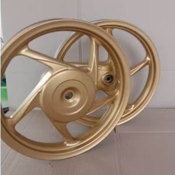 Pelek Vleg Racing Depan Belakang Motor Honda Beat karbu Original warna gold