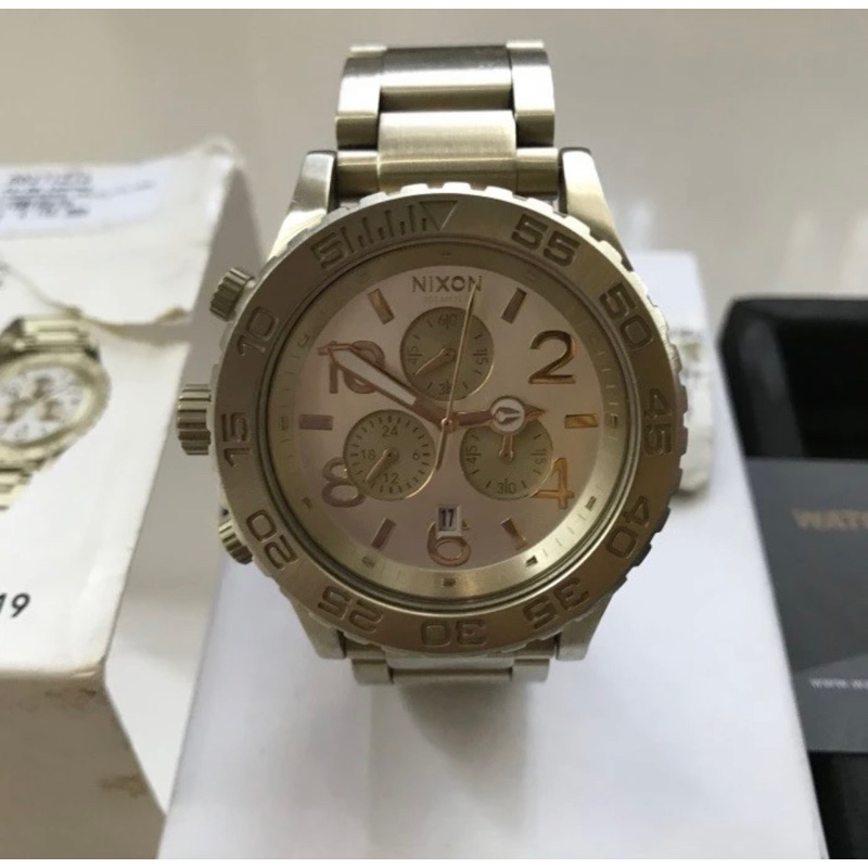 jam tangan nixon 42-20 chrono gold