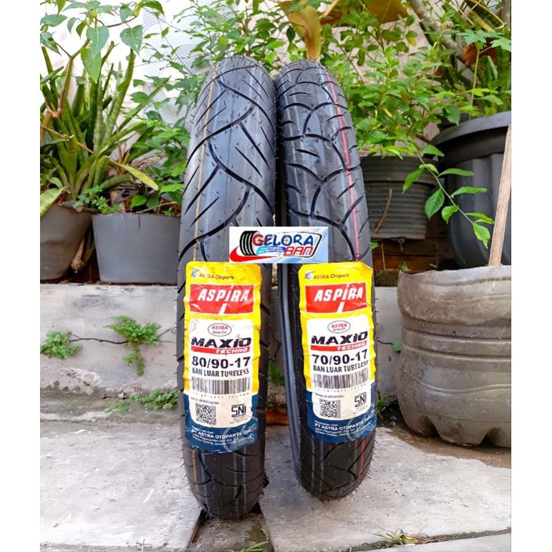 Ban Tubeless Aspira MAXIO Techno 70/90-17 80/90-17 ban Aspira 80/90-17 ban tubles 70/90-17 ban tubel