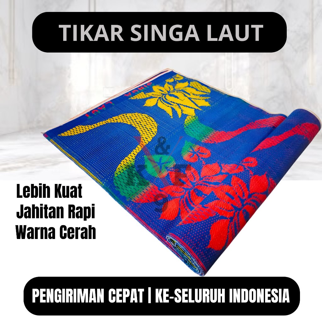 ( BISA COD ) TIKAR LIPAT SINGA LAUT 2X3 METER JUMBO ORIGINAL - Plastik Tahan Lama & Tebal - Anti Sli