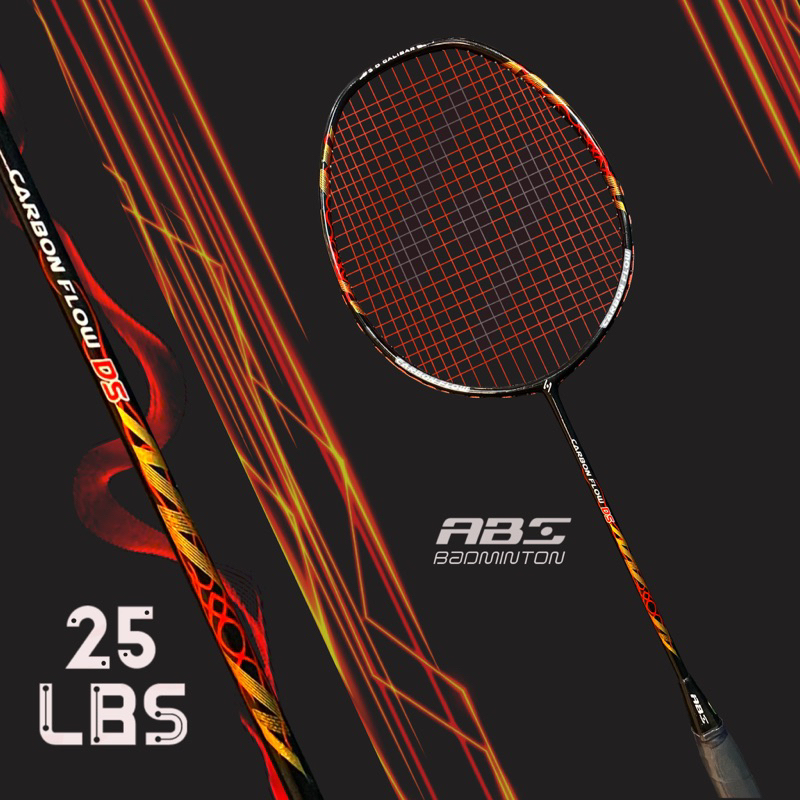RAKET BADMINTON CARBON FLOW SERIES TARIKAN MESIN 25 LBS