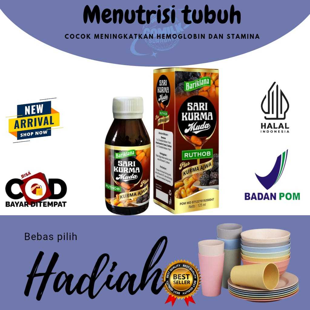 

Sari Kurma Muda Ruthob Plus Ajwa Nutrisi kesehatan Tubuh [Beli 1 Free Hadiah 1 berlaku kelipatan]