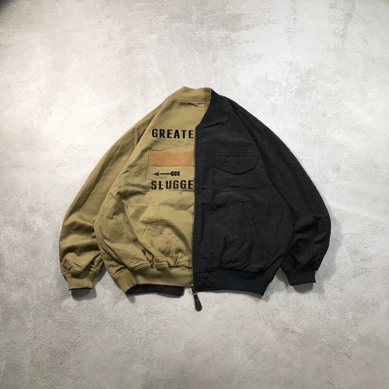 bomber canvas bolak balik , jackrt bomber second original, jacket canvas tebal , jacket motor