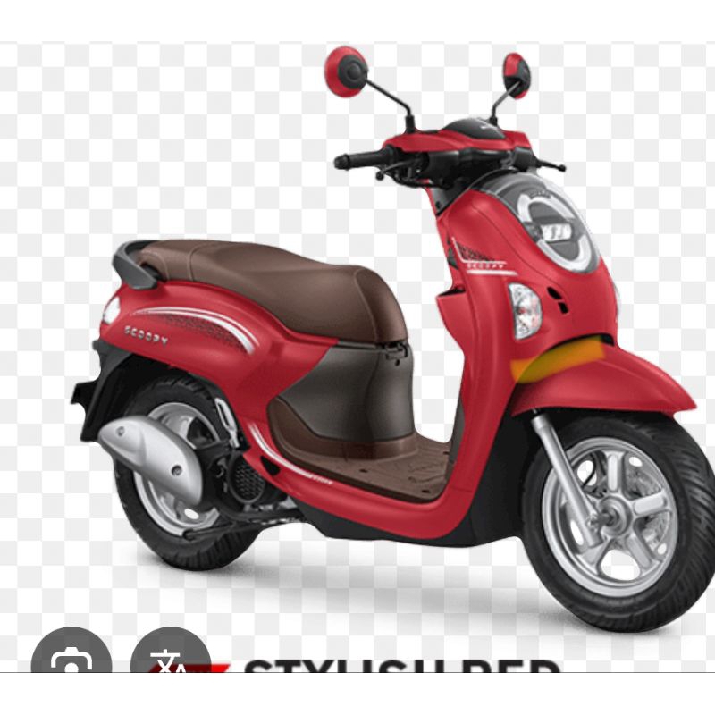 striping stiker les body Honda Scoopy 2024 2025 merah bahan original