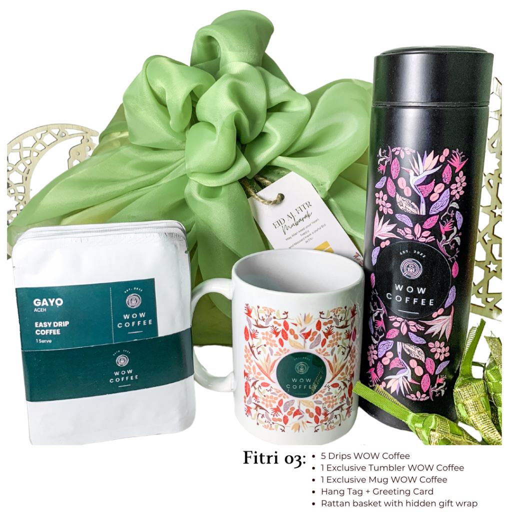 

WOW Coffee Box Hampers/Parcel/Gift Lebaran Coffee Drips, cookies and tumbler/mug
