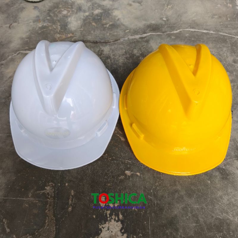 TOPI PROYEK / HELM PROYEK SAFETY KUNING PUTIH MARTELLO