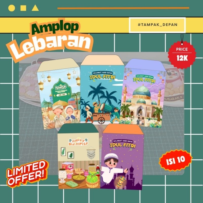 

Amplop THR Lebaran isi (10pcs) Amplop Karakter Lucu Ramdhan 2025/1446H