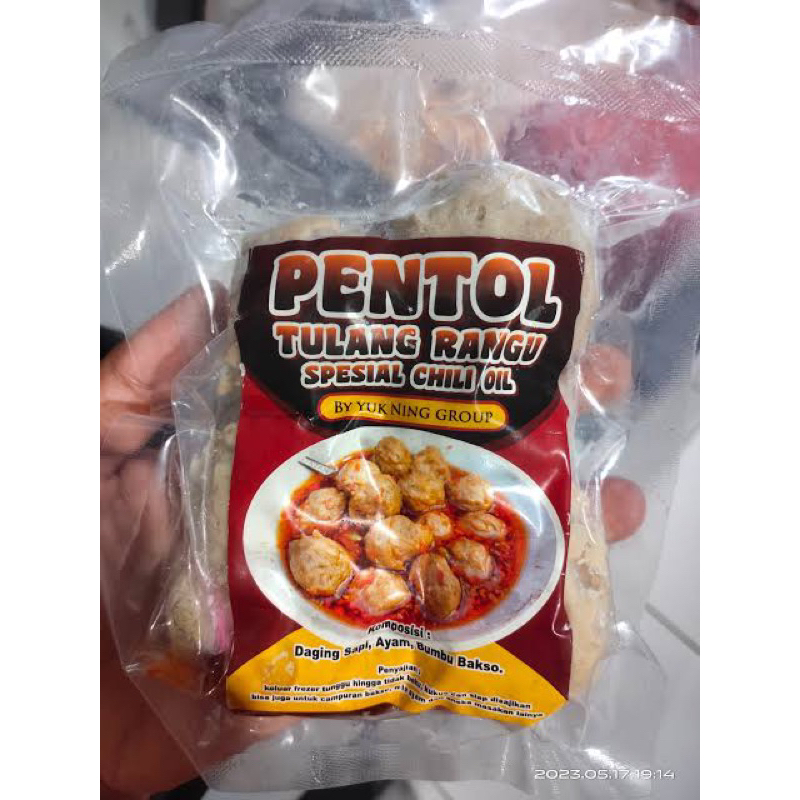 

Pentol tulang Rangu isi 5 / Frozen Bakso urat Tulang rangu / Pentol pedas chili oil