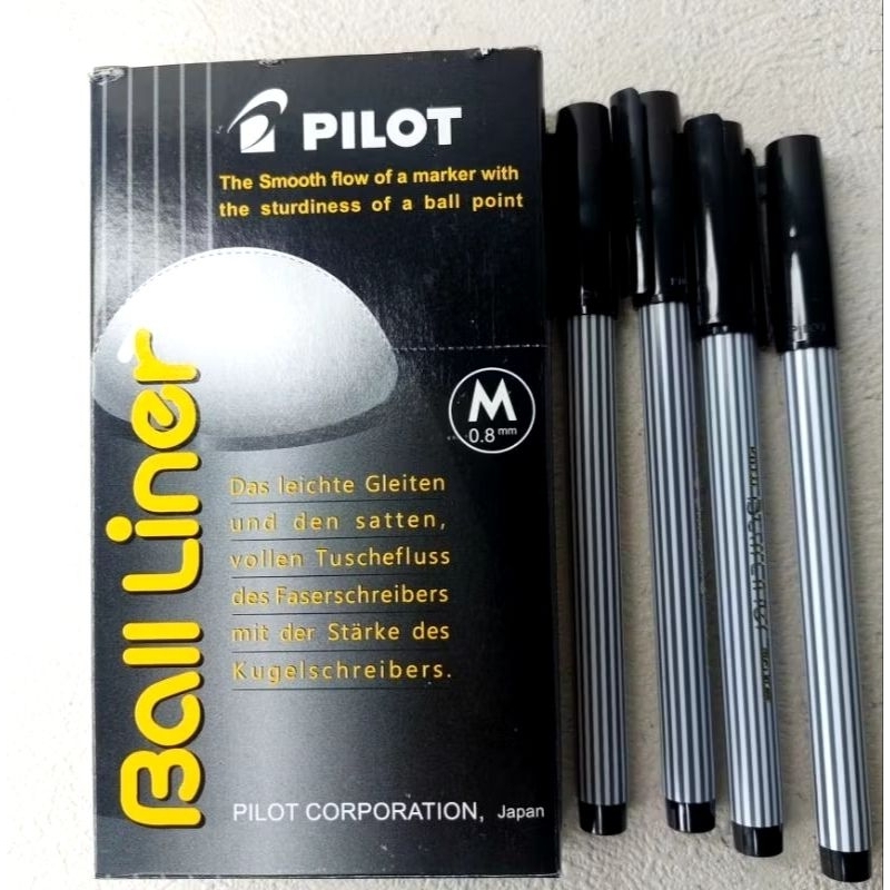 

PULPEN PILOT BALL LINER MEDIUM 0.8 mm -Hitam