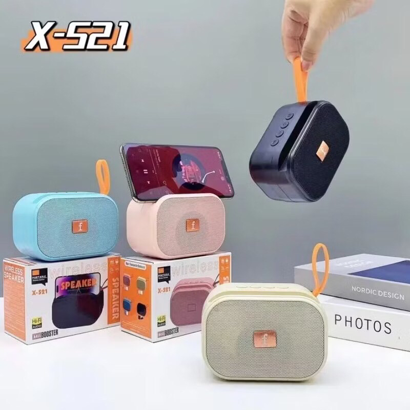 Speaker Bluetooth X-521 Wirelees Portable Speker Super Bass