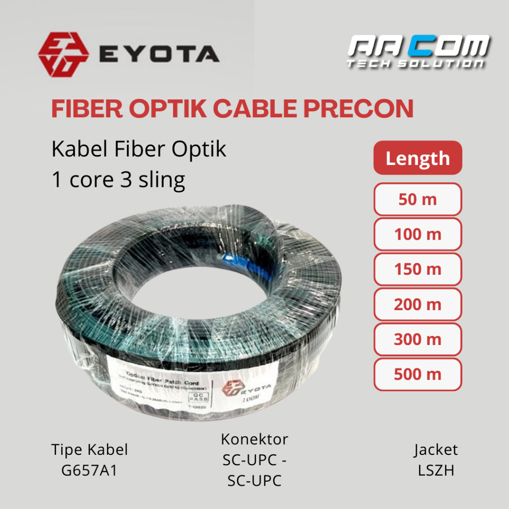 KABEL FIBER OPTIK PRECON 1 CORE 3 SLING 250 METER