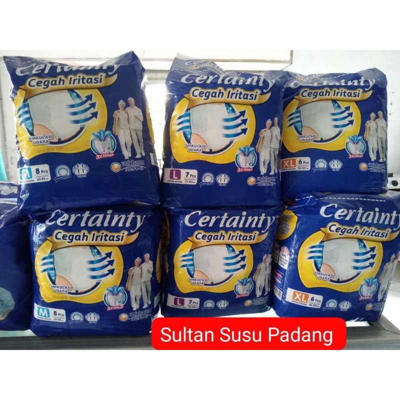 Certainty / Popok Dewasa / Tipe Celana / Sultan Susu Padang