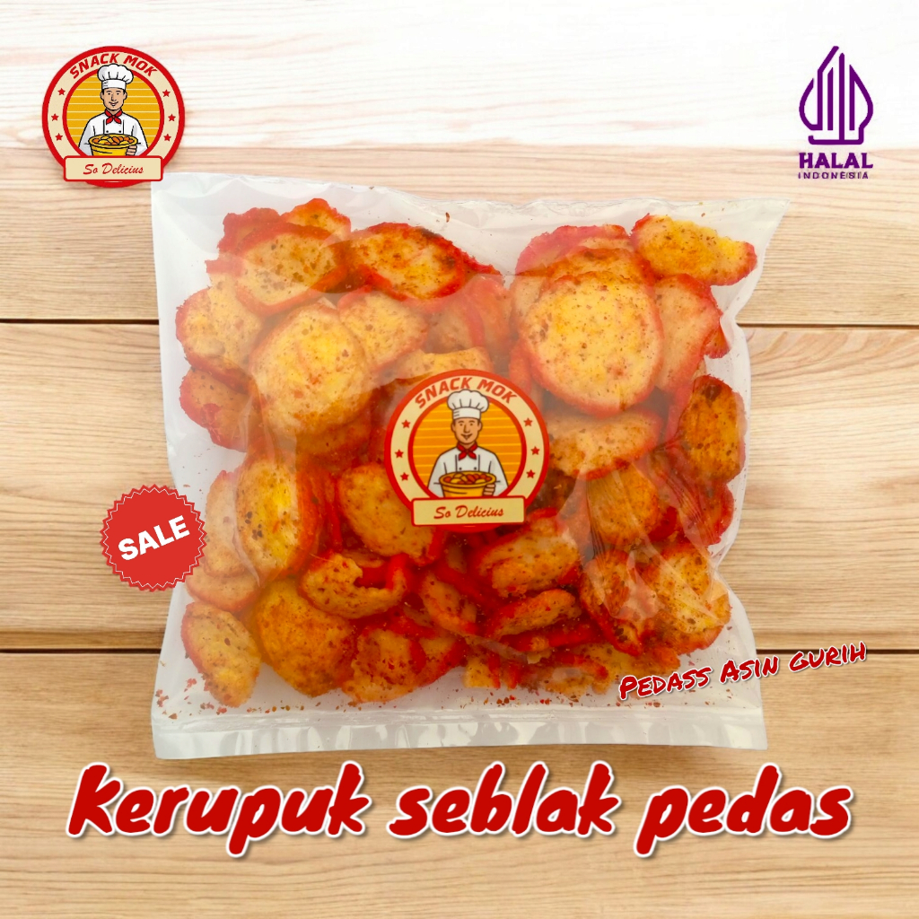 

Kerupuk Seblak Pedas Asin Gurih 50gram 500gram 1kg 2kg