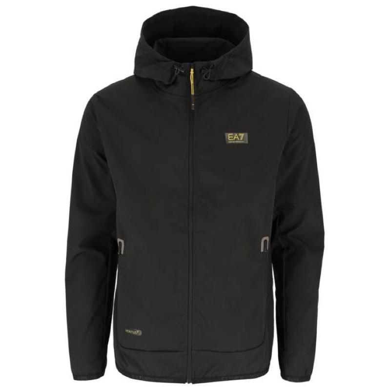 JACKET PRIA - ARMANI EMPORIO EA7 VENTUS HOODIE BLACK ORIGINAL AUTHENTIC