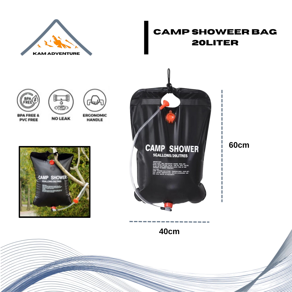 Kantong Air Shower Mandi Camping Shower Bag 20Liter