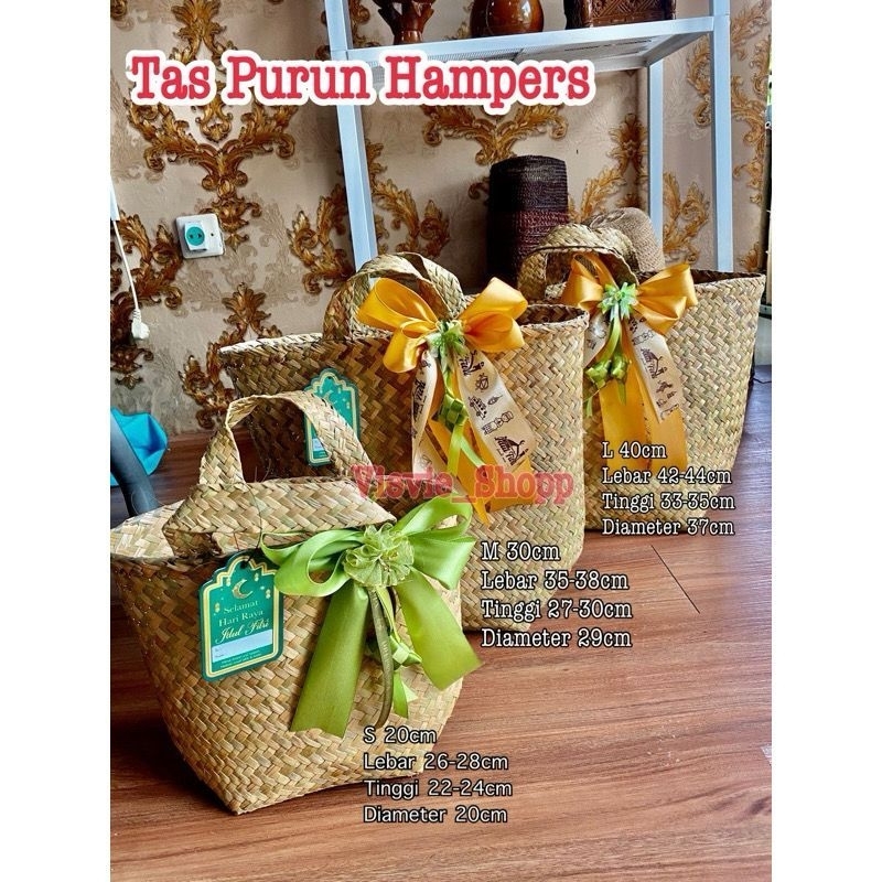 

Bakul Hampers Purun/ Tas Purun Plus Pita