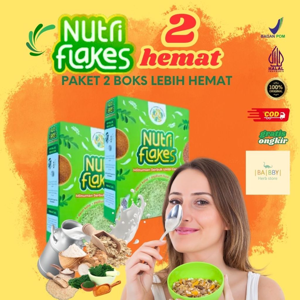 

NUTRIFLAKES Sereal Organik Asam lambung Maag Gerd Menetralkan PH 280gr