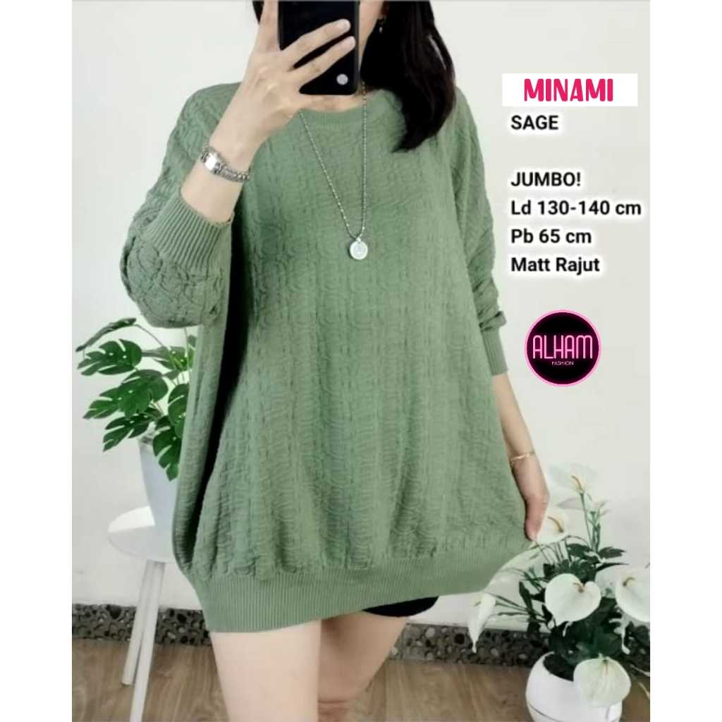BLOUSE RAJUT OVERSIZE MOTIF POLOS TERBARU PAKAIAN WANITA BAJU ATASAN