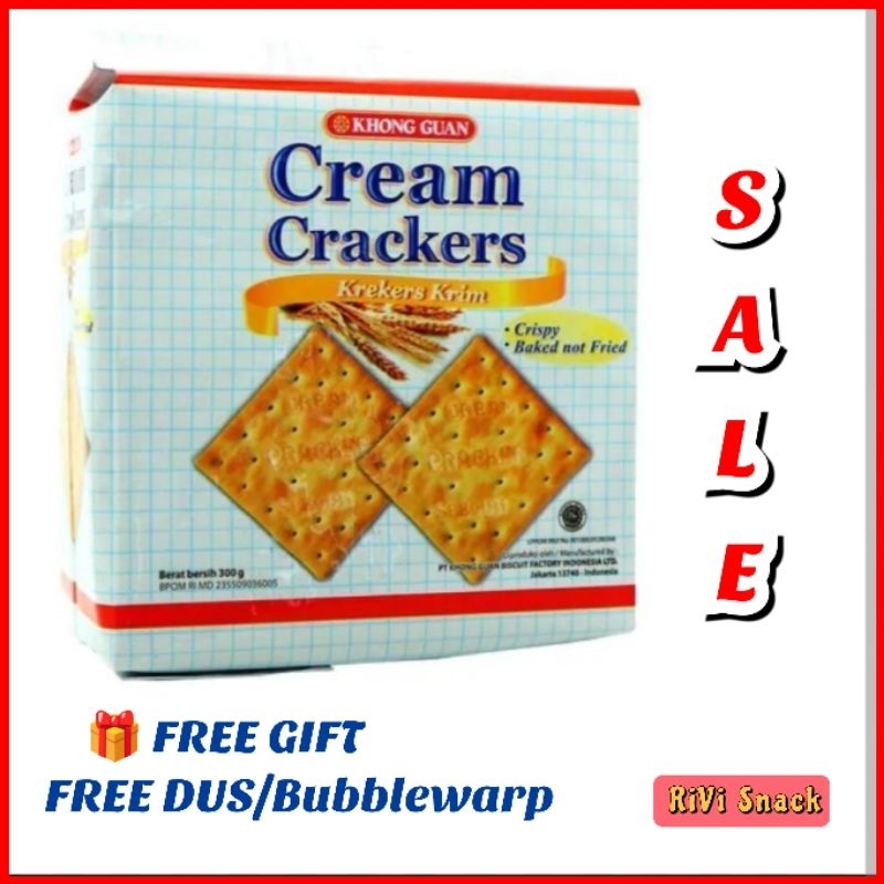 

(PROMO) KHONG GUAN CREAM CRACKERS 300gr/ SNACK KUE GABIN