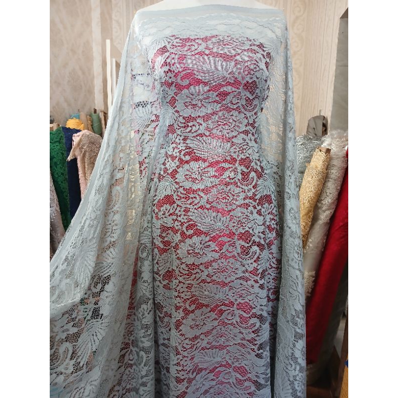 KAIN BROKAT METERAN/RENDA METERAN/BAHAN KEBAYA METERAN.ORDER PERMETER