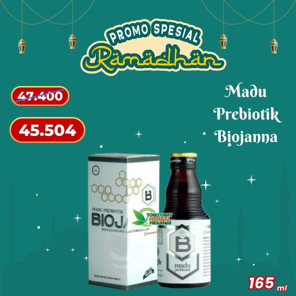 Madu Prebiotik Biojanna 165 ml Probiotik Obat Herbal Maag Asam Lambung Stamina Daya Tahan Tubuh Batu