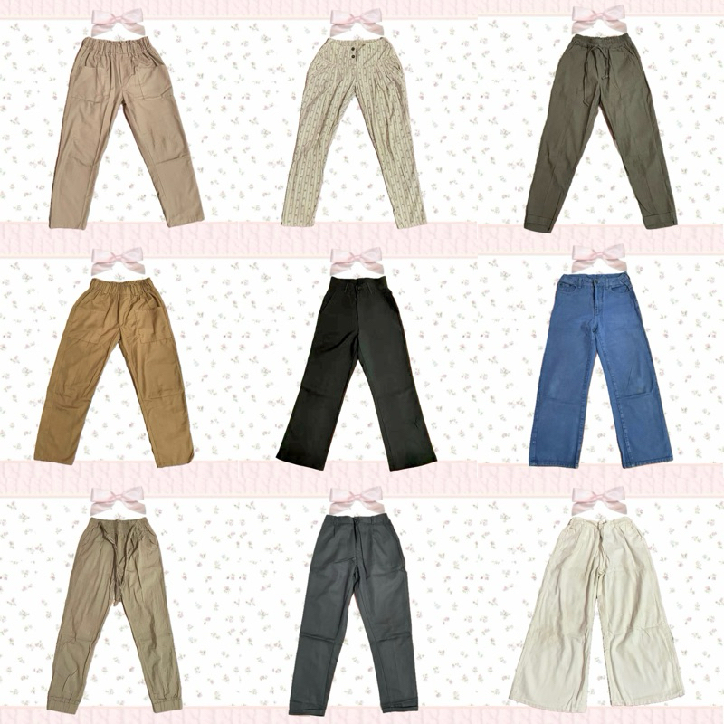 preloved celana panjang hw kulot lepis legging wanita