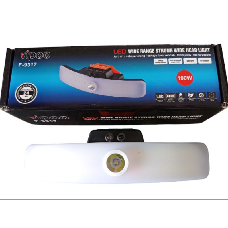 Senter kepala Vipoo F-9317 100W cahaya putih