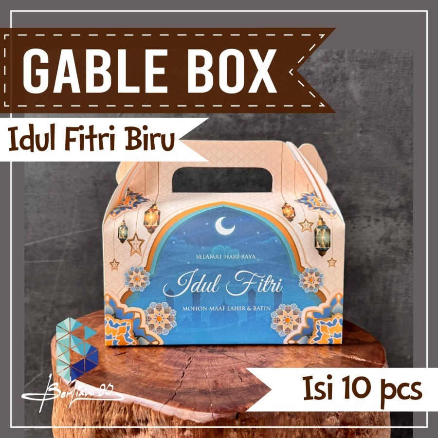 

RN Gable Box Lebaran isi 10 - Gable Box Idul FItri - Box Kue Kering