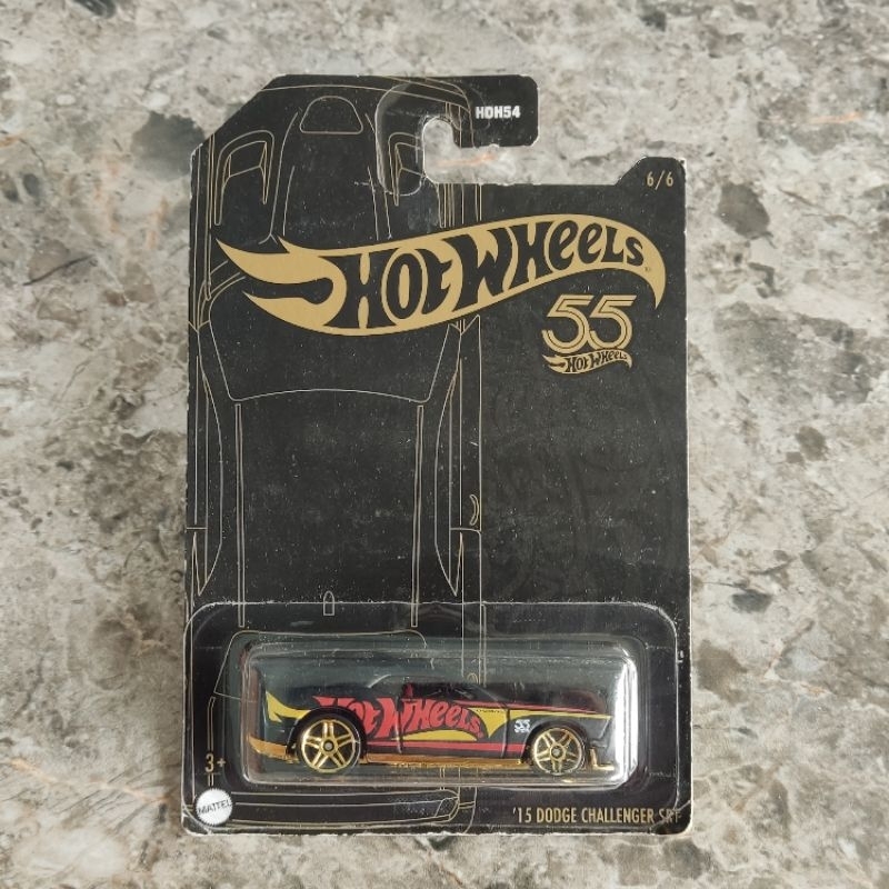 Hot Wheels Seri 55th Anniversary 15 Dodge Challenger SRT Hitam - HW SERIES