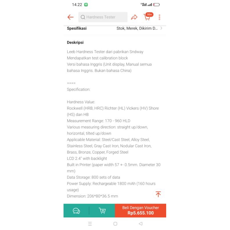 hardness test sndway SW 6230
