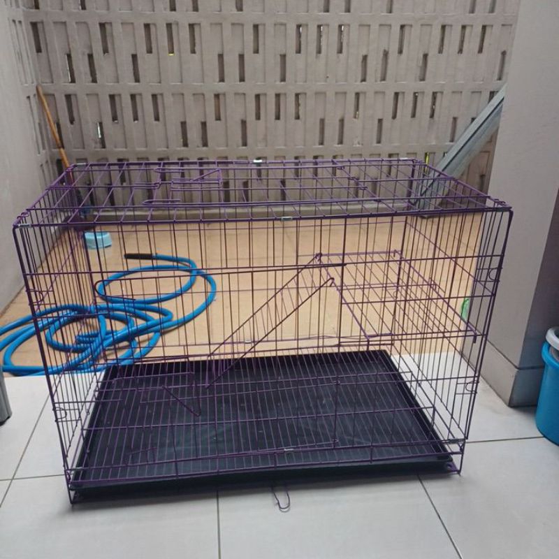 Kandang kucing preloved second bekas size XL 2 tingkat 75x45x55