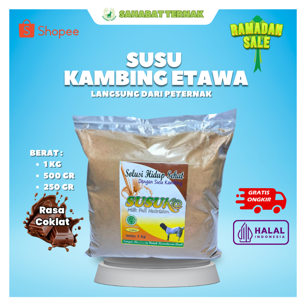 

Susu Kambing Bubuk Susuka Rasa Coklat 250 Gram