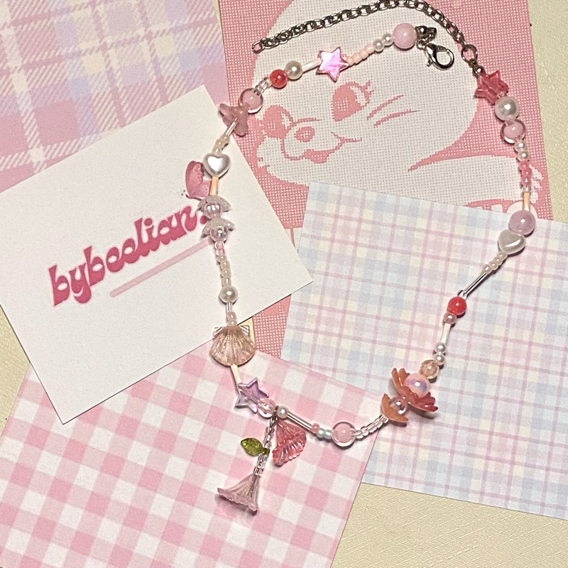 Blossom Necklace | Kalung Manik-Manik Bunga Pita |Beads Necklace