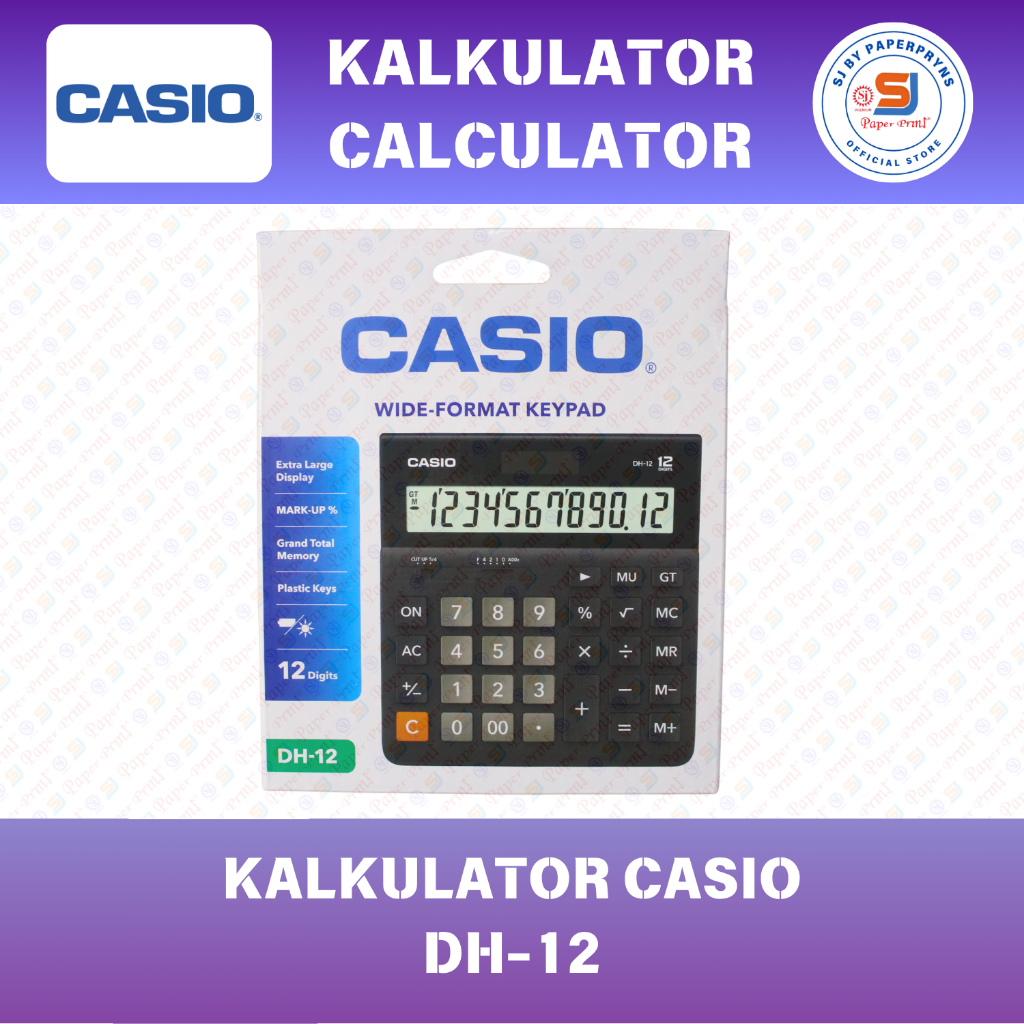 

Kalkulator Casio DH-12 - Desk Calculator - 12 Digit [ORIGINAL]