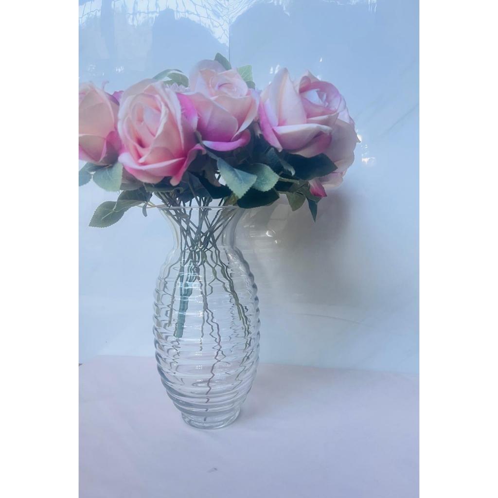 Vas Kaca Tabung Vas Kaca Besar Vas Bunga Kaca Artificial Vas Kaca Elegan