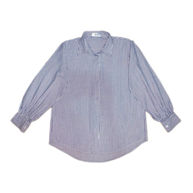 Kemeja Strip Wanita | Stripsy Shirt by Loewy - Blue