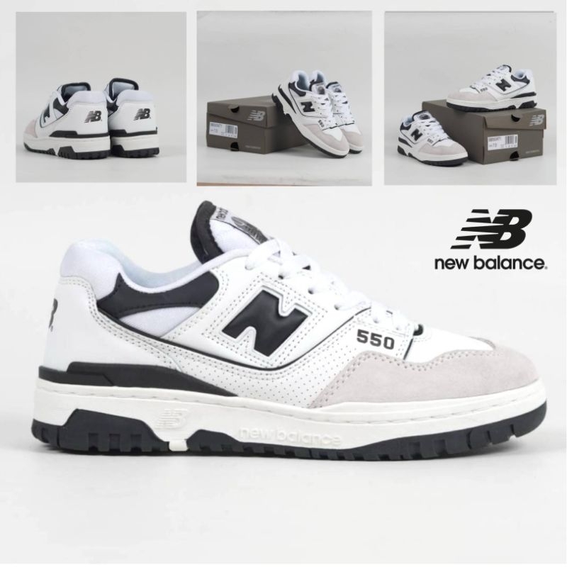 swpatu new balance 550 white black