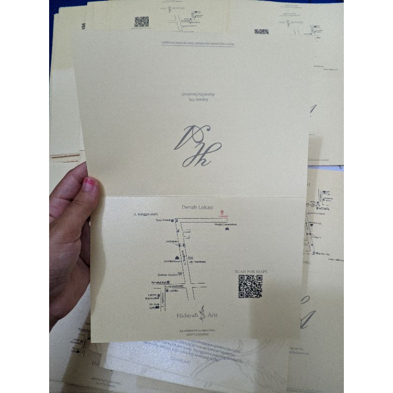 undangan pernikahan lipat / undangan wedding / unduh mantu / khitan